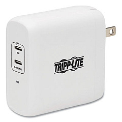 Tripp Lite Dual-Port Compact USB-C Wall Charger, White, Ships in 7-10 Business Days (U280W0268C2G)