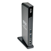 Tripp Lite USB 3.0 SuperSpeed Laptop Dock, CAT5/5e; CAT6; DVI; HDMI; Stereo Audio, Black, Ships in 7-10 Business Days (U342DHG402)