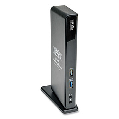 Tripp Lite USB 3.0 SuperSpeed Laptop Dock, CAT5/5e; CAT6; DVI; HDMI; Stereo Audio, Black, Ships in 7-10 Business Days (U342DHG402)