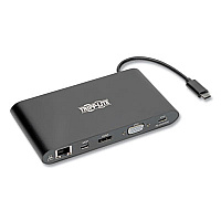 Tripp Lite USB-C Ultra HD Dual Display Dock, and 100 W PD Charging, Black, Ships in 7-10 Business Days (TRPU442DOCK1B)
