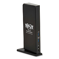 Tripp Lite USB-A/USB-C Dual Display Docking Station, 3.5 mm; HDMI; RJ45; USB A; USB-B, Black, Ships in 7-10 Business Days (U442DOCK22B)