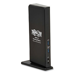 Tripp Lite USB-A/USB-C Dual Display Docking Station, 3.5 mm; HDMI; RJ45; USB A; USB-B, Black, Ships in 7-10 Business Days (U442DOCK22B)