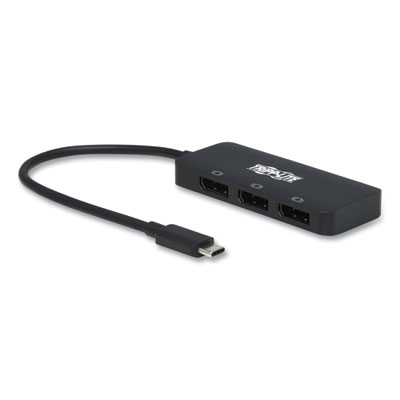 Tripp Lite USB-C DisplayPort Triple Display Adapter, DisplayPort/USB, Black, Ships in 7-10 Business Days (TRPU4443DPMST)