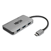 Tripp Lite USB-C Multiport Adapter with 4K HDMI, 3 USB-A Ports, and 100 W PD Charging, HDMI, Gray, Ships in 7-10 Business Days (U44406NH3UC)