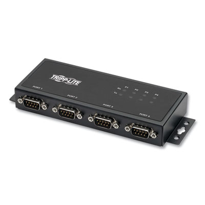 Tripp Lite RS-422/RS-485 USB to Serial FTDI Adapter with COM Retention, Four DB9 (M)/USB-B (F), Black, Ships in 7-10 Business Days (U208004IND)