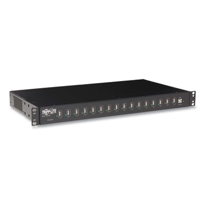 Tripp Lite 16-Port USB Charging Station with Syncing Function, 16 Devices, 13.7 x 21.1 x 4.2, Black, Ships in 7-10 Business Days (U280016RM)