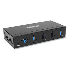 Tripp Lite Industrial-Grade USB 3.0 SuperSpeed Hub, 4 Ports, Black, Ships in 7-10 Business Days (U360004IND)
