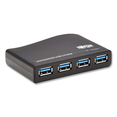 Tripp Lite USB-A Mini Hub, 4 Ports, Black, Ships in 7-10 Business Days (U360004RINT)