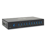 Tripp Lite Industrial-Grade USB 3.0 SuperSpeed Hub, 10 Ports, Black, Ships in 7-10 Business Days (TRPU360010IND)