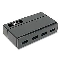 Tripp Lite USB 3.0 SuperSpeed Hub for Data and USB Charging, 4 Ports, Black, Ships in 7-10 Business Days (TRPU3600042F)