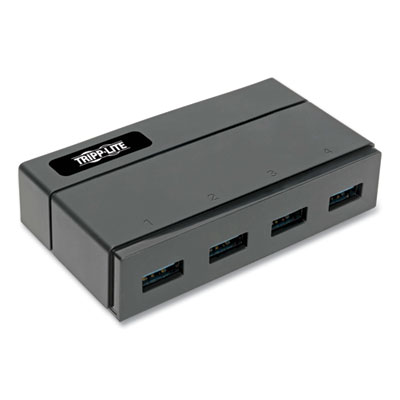 Tripp Lite USB 3.0 SuperSpeed Hub for Data and USB Charging, 4 Ports, Black, Ships in 7-10 Business Days (TRPU3600042F)