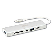 Tripp Lite USB-C Multiport Adapter, 3 Ports, Silver, Ships in 7-10 Business Days (U4600022AMC1)