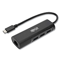Tripp Lite USB-C Hub with LAN Port, 3 Ports, Black, Ships in 7-10 Business Days (TRPU4600033A1GB)