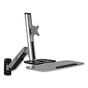 Tripp Lite WorkWise Wall-Mount Workstation, 31.1" x 37.6" x 26.2", Black/Silver, Ships in 7-10 Business Days (WWSS1332W)