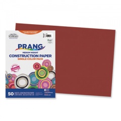 Prang SunWorks Construction Paper, 50 lb Text Weight, 12 x 18, Red, 50/Pack (P6107)