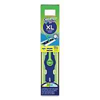 Swiffer Sweeper Mop, 16.5 x 9 White Cloth Head, 46" Green/Silver Aluminum/Plastic Handle (PGC01096)
