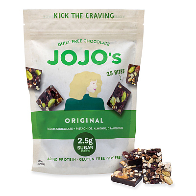 JOJO's Chocolate Original Dark Chocolate Bites, 10 oz Bag (GRR22002039)