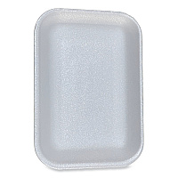 GEN Meat Trays, #2. 8.5 x 6.03 x 1.11, White, 500/Carton (GEN2WH)