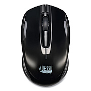 Adesso iMouse S50 Wireless Mini Mouse, 2.4 GHz Frequency/33 ft Wireless Range, Left/Right Hand Use, Black (ADEIMOUSES50B)