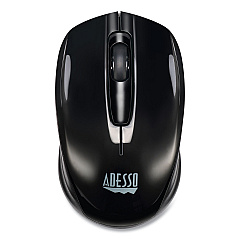Adesso iMouse S50 Wireless Mini Mouse, 2.4 GHz Frequency/33 ft Wireless Range, Left/Right Hand Use, Black (ADEIMOUSES50B)
