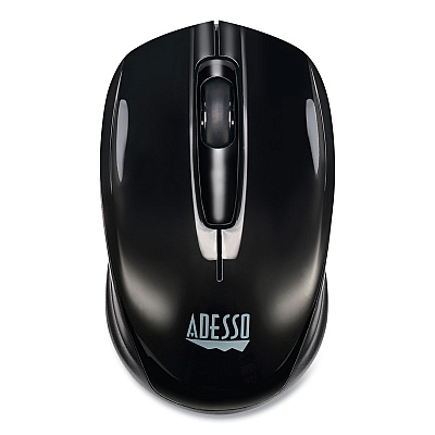 Adesso iMouse S50 Wireless Mini Mouse, 2.4 GHz Frequency/33 ft Wireless Range, Left/Right Hand Use, Black (ADEIMOUSES50B)