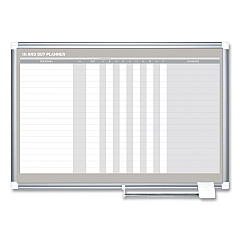 MasterVision In-Out Magnetic Dry Erase Board, 36 x 24, White Surface, Silver Aluminum Frame (BVCGA01110830)