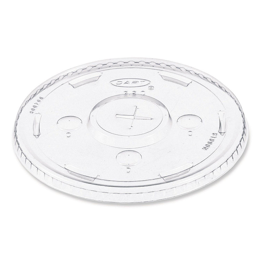Solo Straw-Slot Cold Cup Lids, Fits 30 oz to 32 oz Cups, Clear, 50/Sleeve, 20 Sleeves/Carton (DCCL32CR)