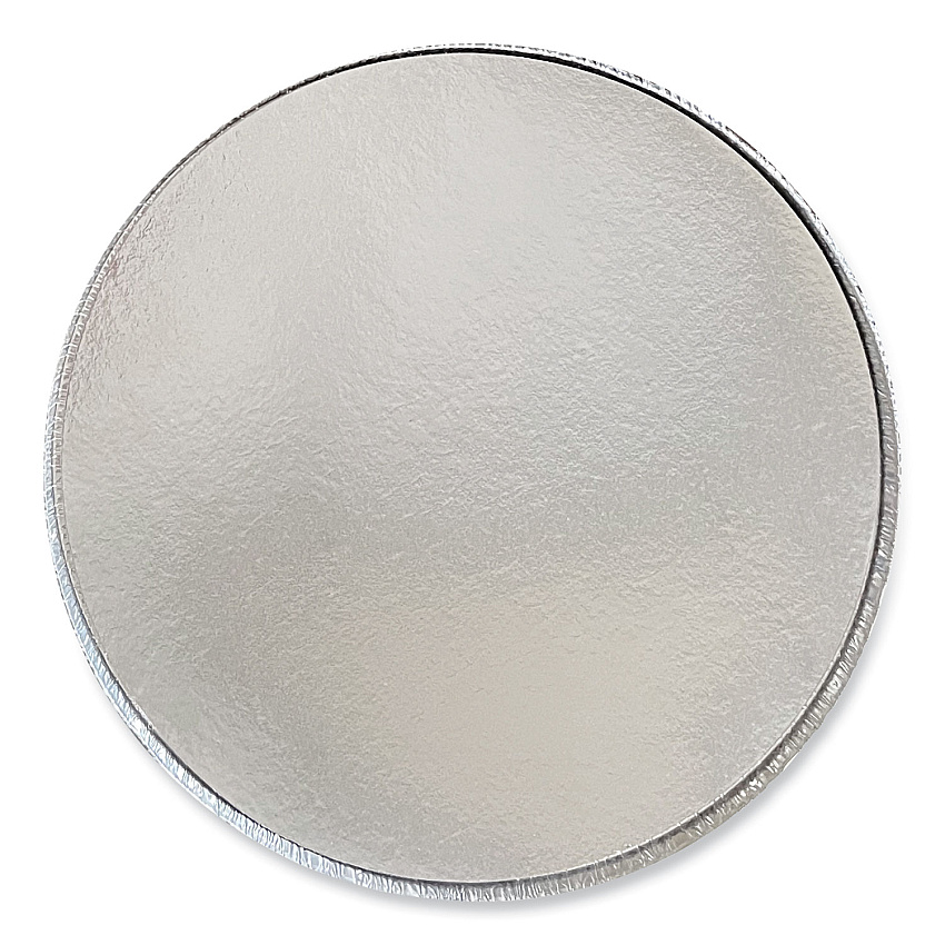 Boardwalk Round Aluminum To-Go Containers with Lid, 48 oz, 9" Diameter x 1.66"h, Silver, 200/Carton (BWKROUND9COMBO)