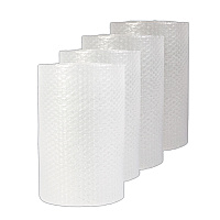 Universal Bubble Packaging, 0.31" Thick, 12" x 125 ft, Perforated Every 12", Clear, 4/Carton (UNV4087870)