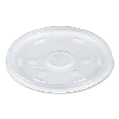 Dart Cold Cup Lids, Fits 8 to 32 oz Cups/Containers, Translucent, 100/Sleeve, 10 Sleeves/Carton (DCC20SL)