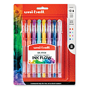 uniball Gel Pen, Stick, Ultra-Fine 0.38 mm, Assorted Ink and Barrel Colors, 8/Pack (UBC2004052)