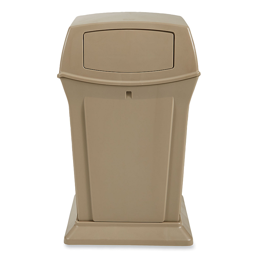 Rubbermaid Commercial Ranger Fire-Safe Container, Two Doors, 45 gal, Structural Foam, Beige (RCP917188BG)