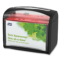 Tork Xpressnap Tabletop Napkin Dispenser, 7.9 x 5.6 x 7.9, Black (TRK6232100)