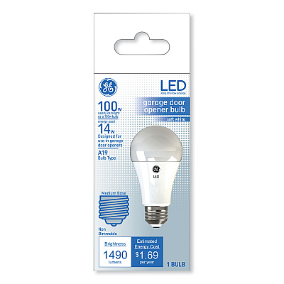 LED Soft White A19 Garage Door Opener Bulb, 14 W (GEL93116005)