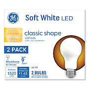 GE Classic LED Non-Dim A19 Light Bulb, 12 W, Soft White, 2/Pack (GEL93109188)