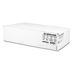 Inteplast Group Low-Density Commercial Can Liners, 60 gal, 1.5 mil, 38" x 58", Black, Interleaved Roll, 20 Bags/Roll, 5 Rolls/Carton (IBSSL3858150K)