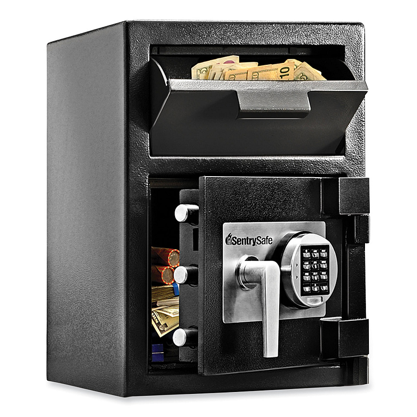Sentry Safe Digital Depository Safe, Large, 0.94 cu ft, 14w x 15.6d x 20h, Black (SENDH074E)