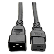 Tripp Lite C19 to C20 Y Splitter Heavy-Duty Power Extension Cord, 6 ft, 20 A, Black, Ships in 7-10 Business Days (TRPP0360062C19)