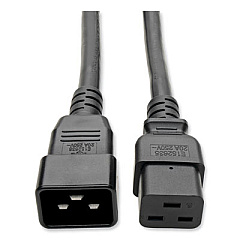 Tripp Lite C19 to C20 Y Splitter Heavy-Duty Power Extension Cord, 6 ft, 20 A, Black, Ships in 7-10 Business Days (TRPP0360062C19)