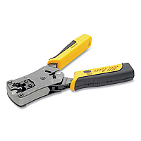 Tripp Lite RJ11/RJ12/RJ45 Wire Crimper with Built-in Cable Tester, Ships in 7-10 Business Days (T100001TST)