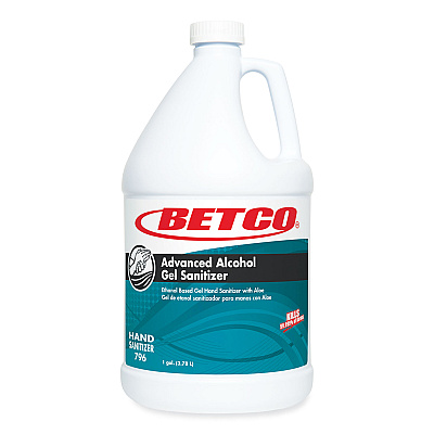 Betco Advanced Gel Hand Sanitizer, 1 gal Bottle, Light Fresh Scent, 4/Carton (BET7960400)