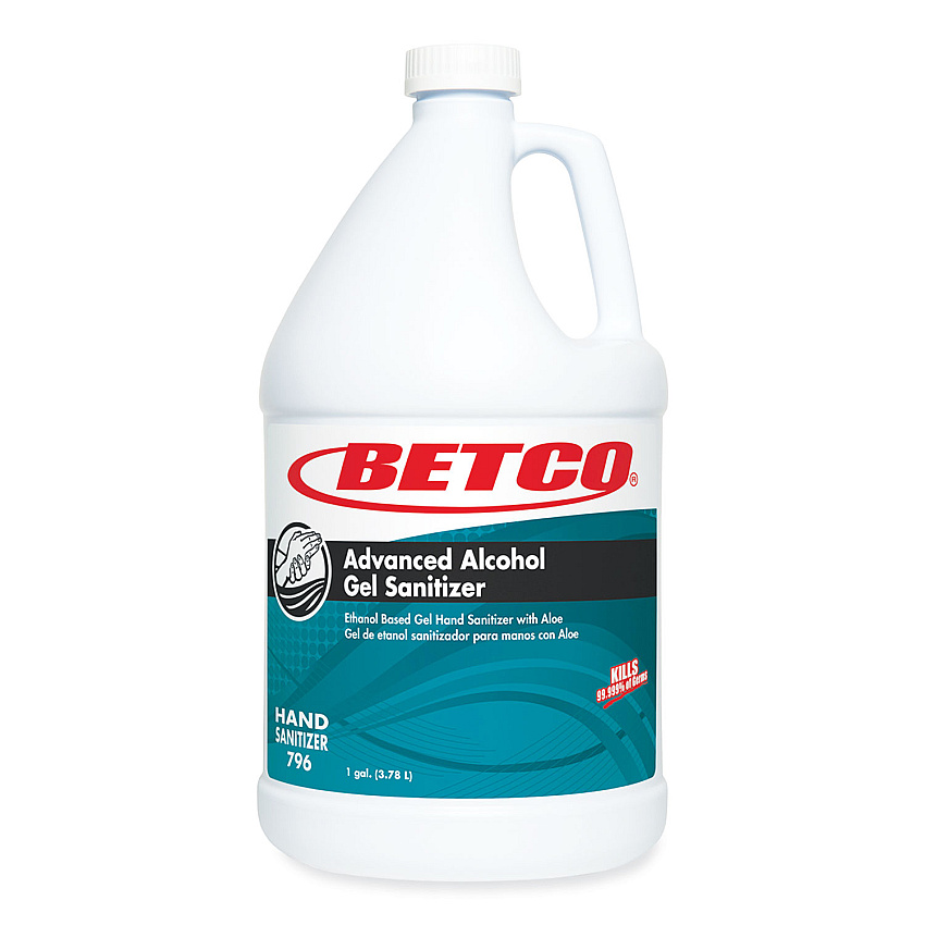 Betco Advanced Gel Hand Sanitizer, 1 gal Bottle, Light Fresh Scent, 4/Carton (BET7960400)