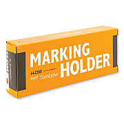 Tombow Wax-Based Marking Pencil, 4.4 mm, Red Wax, Navy Blue Barrel, 10/Box (TOM51537)