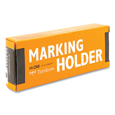 Tombow Wax-Based Marking Pencil, 4.4 mm, Black Wax, Navy Blue Barrel, 10/Box (TOM51538)