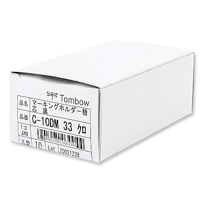 Tombow Mechanical Wax-Based Marking Pencil Refills. 4.4 mm, Black, 10/Box (TOM51542)