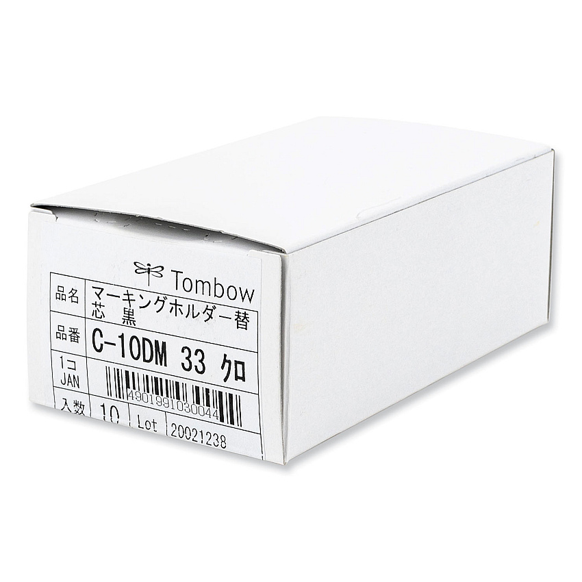 Tombow Mechanical Wax-Based Marking Pencil Refills. 4.4 mm, Black, 10/Box (TOM51542)