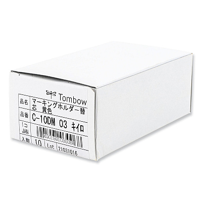 Tombow Mechanical Wax-Based Marking Pencil Refills. 4.4 mm, Yellow, 10/Box (TOM51544)