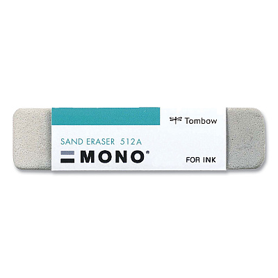 Tombow Mono Sand Eraser, For Pencil/Ink Marks, Rectangular Block, Small, White (TOM57304)