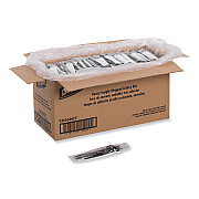 Dixie Individually Wrapped Heavyweight Cutlery Set, Fork/Knife/Napkin/Spoon, Plastic, Black, 250/Carton (CH56NC7)