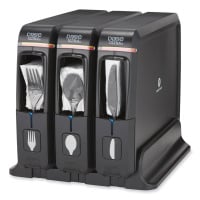 Dixie SmartStock Wrapped Cutlery Dispenser, Forks/Knives/Spoons, 12.44 x 11.17 x 10.5, Black (DXESSW3D85)